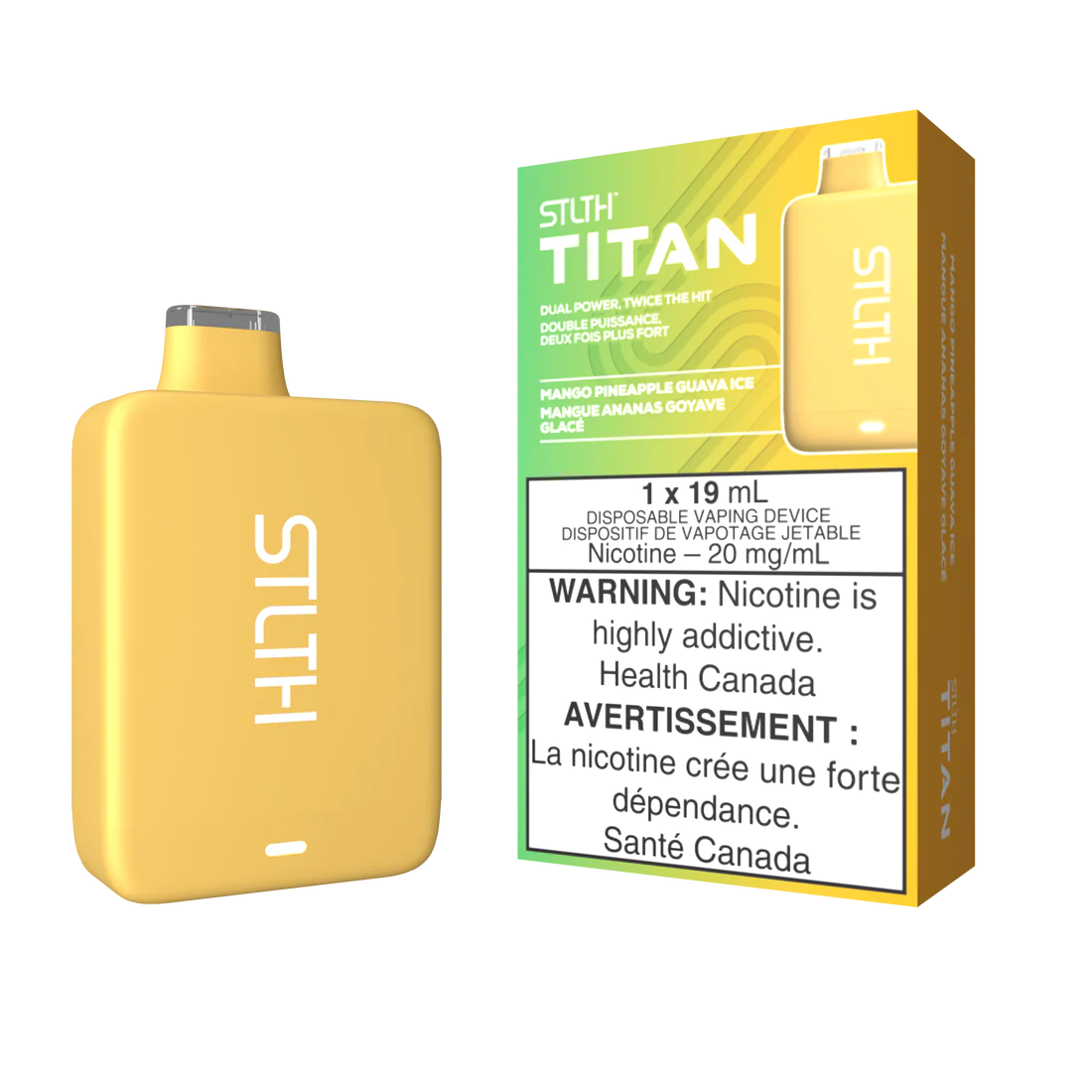 MANGO PINEAPPLE GUAVA ICE
 - STLTH TITAN 10K DISPOSABLE