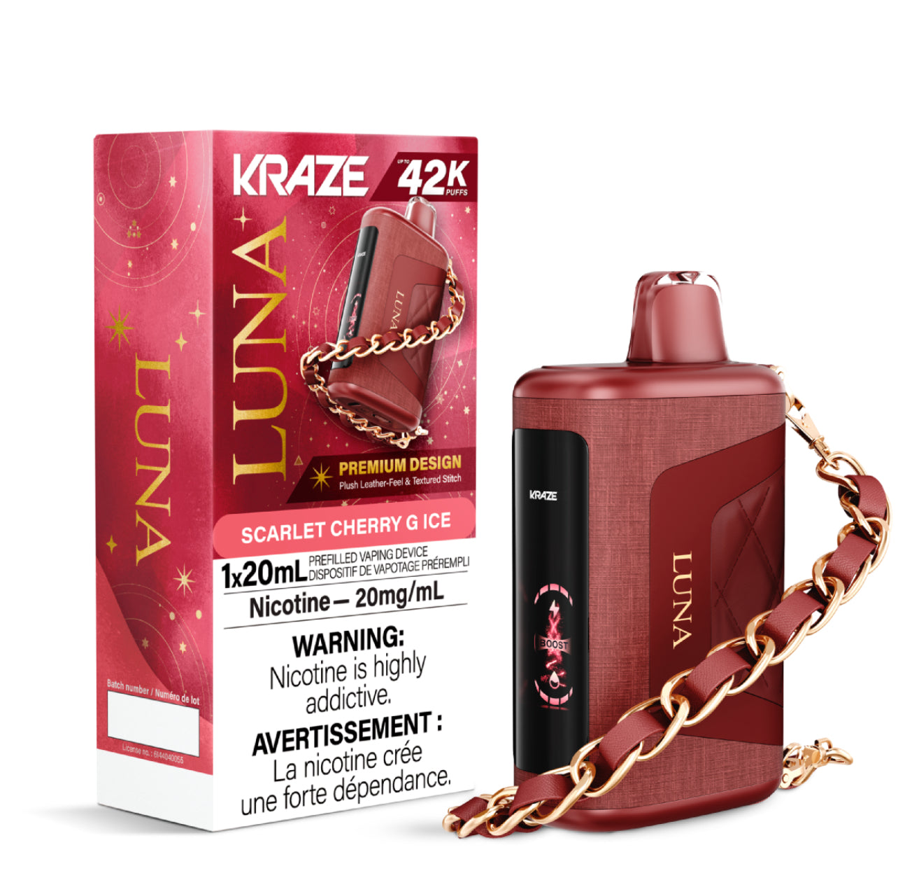 SCARLET CHERRY G ICE - KRAZE LUNA 42K