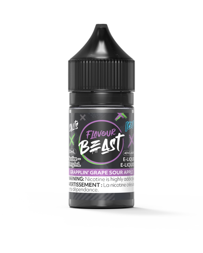 FLAVOUR BEAST SALTS- GRAPPLIN’ GRAPE SOUR APPLE