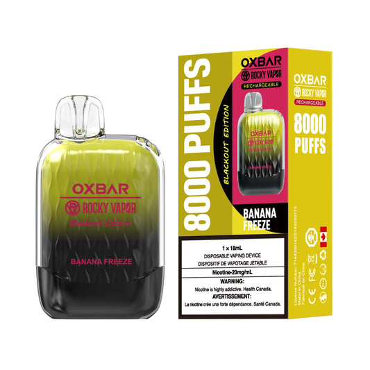 Banana Freeze OXBAR Rocky Vapor 8000 Puffs