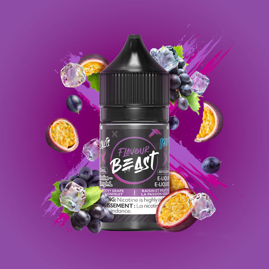 FLAVOUR BEAST SALTS- GROOVY GRAPE PASSIONFRUIT 20 ml