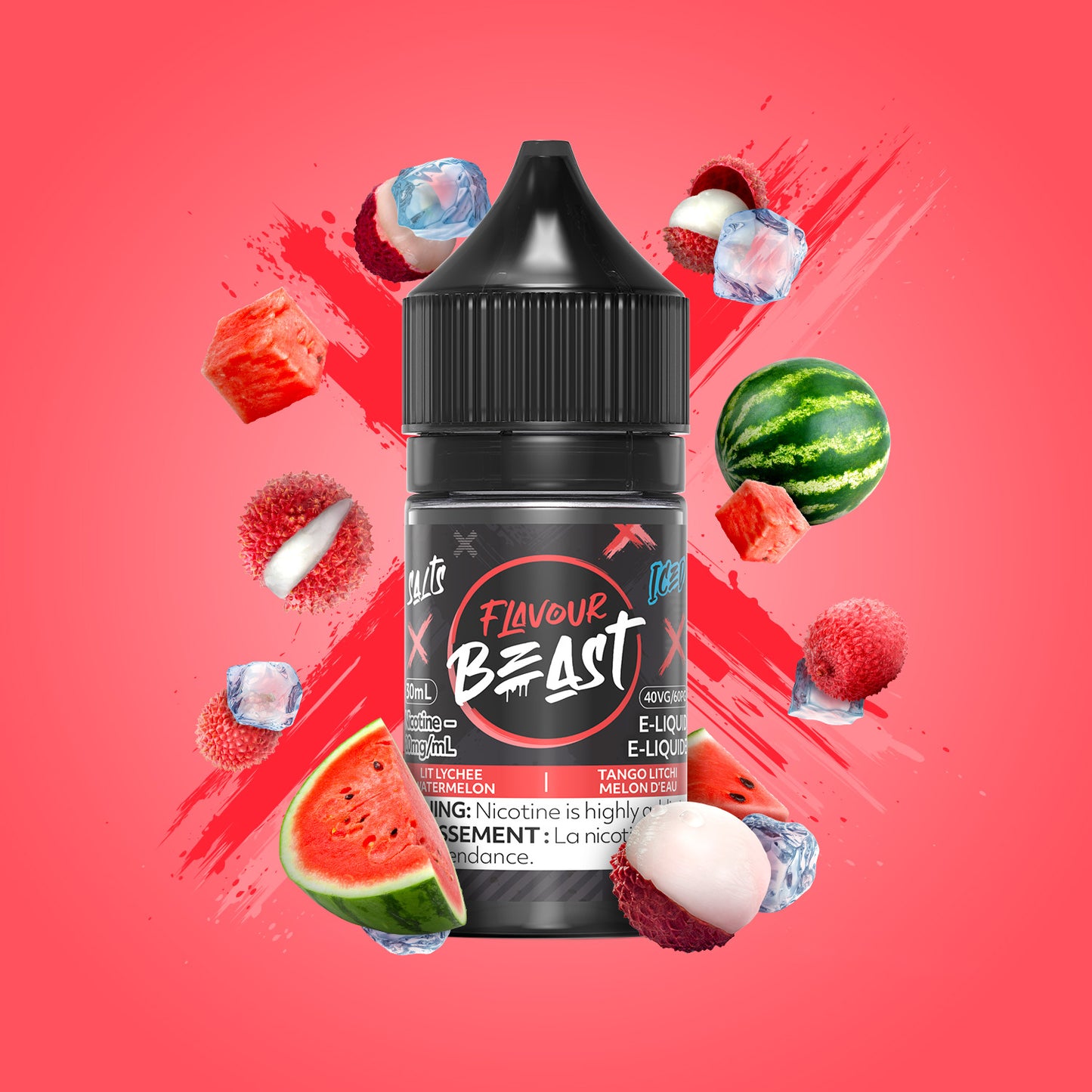 FLAVOUR BEAST SALTS- LIT LYCHEE WATERMELON