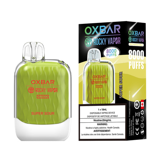 Super Sour OXBAR Rocky Vapor 8000 Puffs