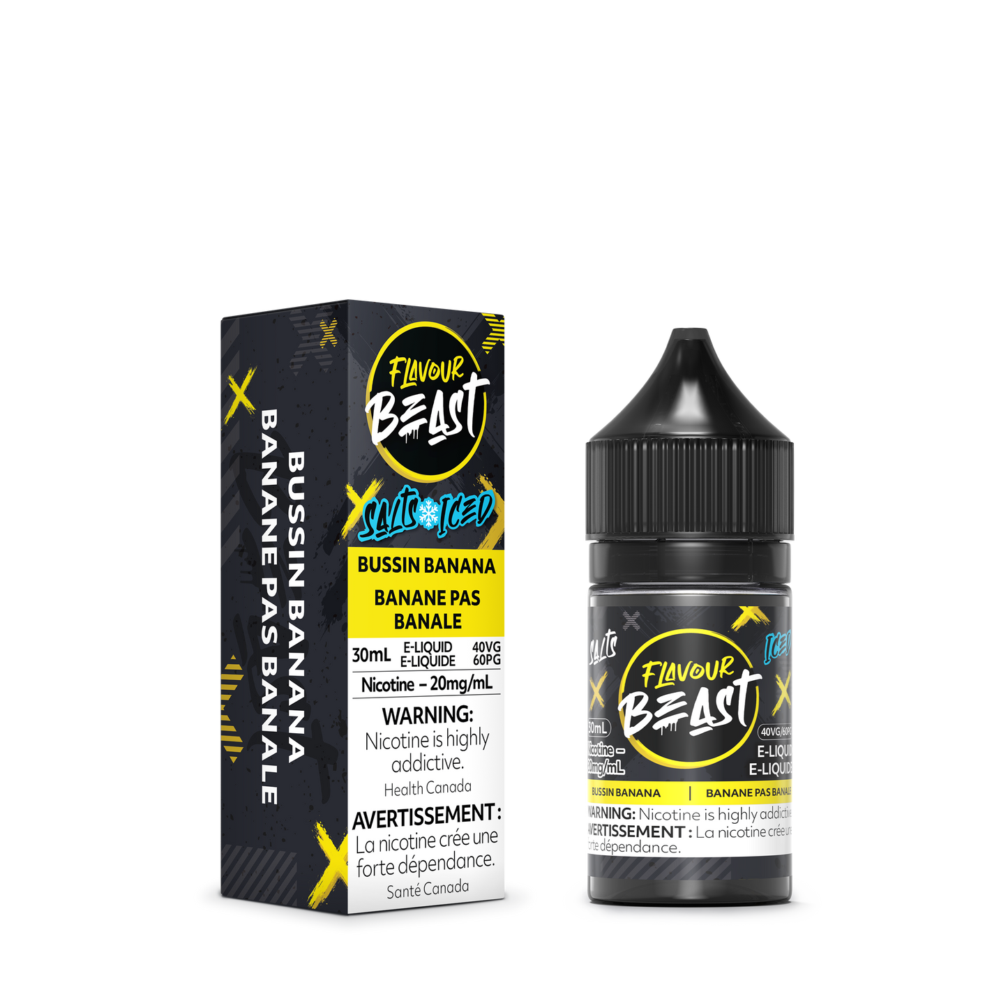 FLAVOUR BEAST SALTS- BUSSIN BANANA ICED