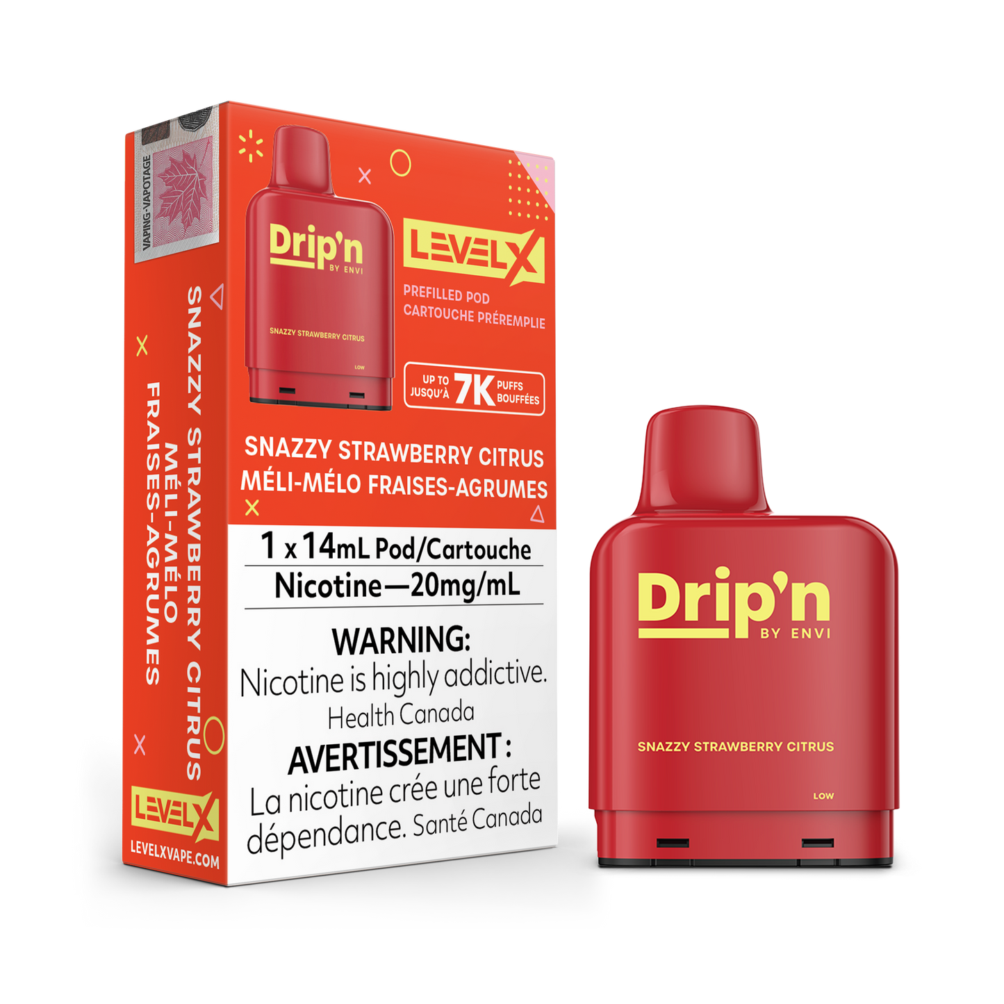 Level X Drip'n Pod SNAZZY STRAWBERRY CITRUS