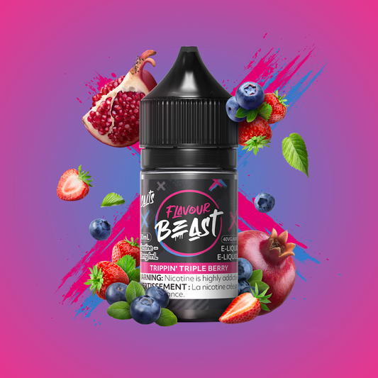 FLAVOUR BEAST SALTS- TRIPPN’ TRIPLE BERRY