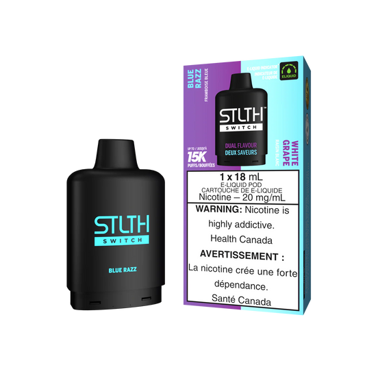 STLTH SWITCH POD PACK - BLUE RAZZ / WHITE GRAPE 20mg