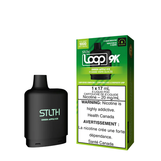 STLTH LOOP 9K POD PACK - GREEN APPLE ICE