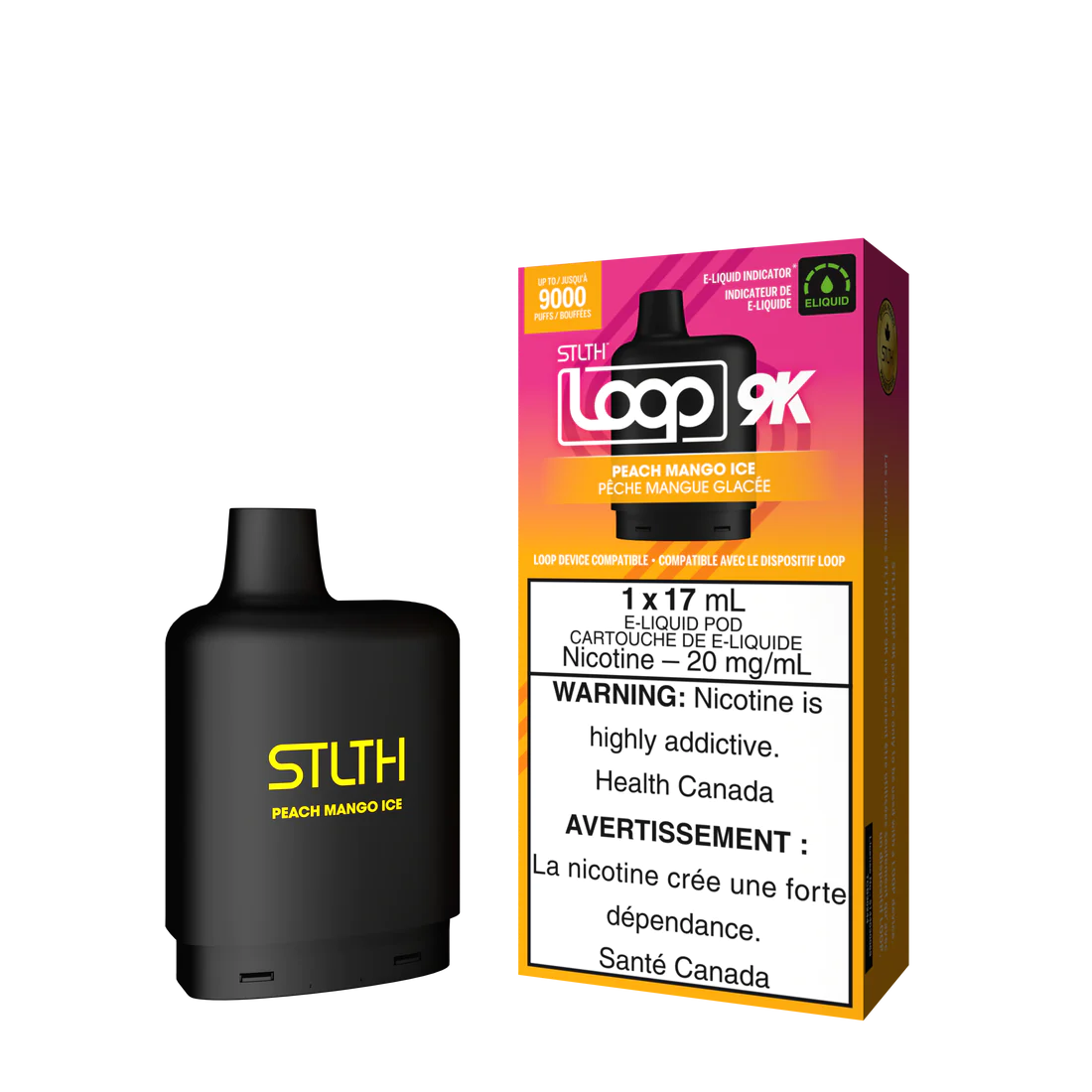 STLTH LOOP 9K POD PACK - PEACH MANGO ICE