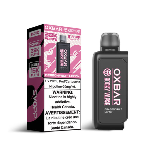 OXBAR X Rocky Vapor SVOPP 32k puffs Pod - Dragonfruit Lemon