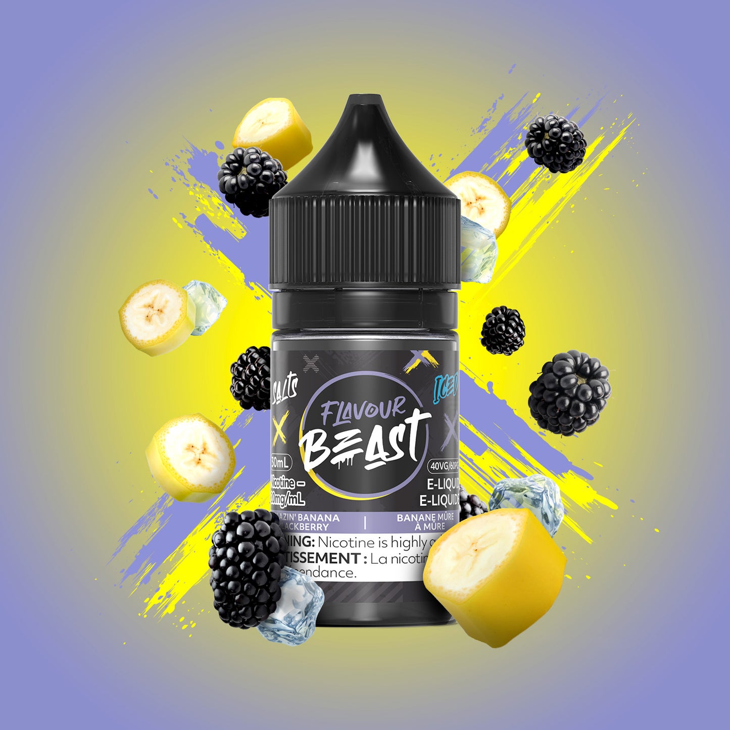 FLAVOUR BEAST SALTS- BLAZIN’ BANANA BLACKBERRY