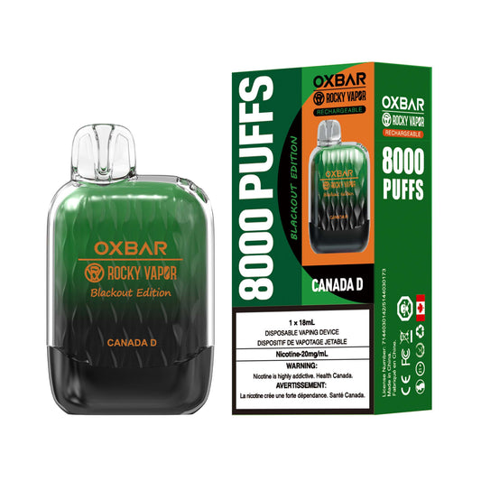 Canada D OXBAR Rocky Vapor 8000 Puffs