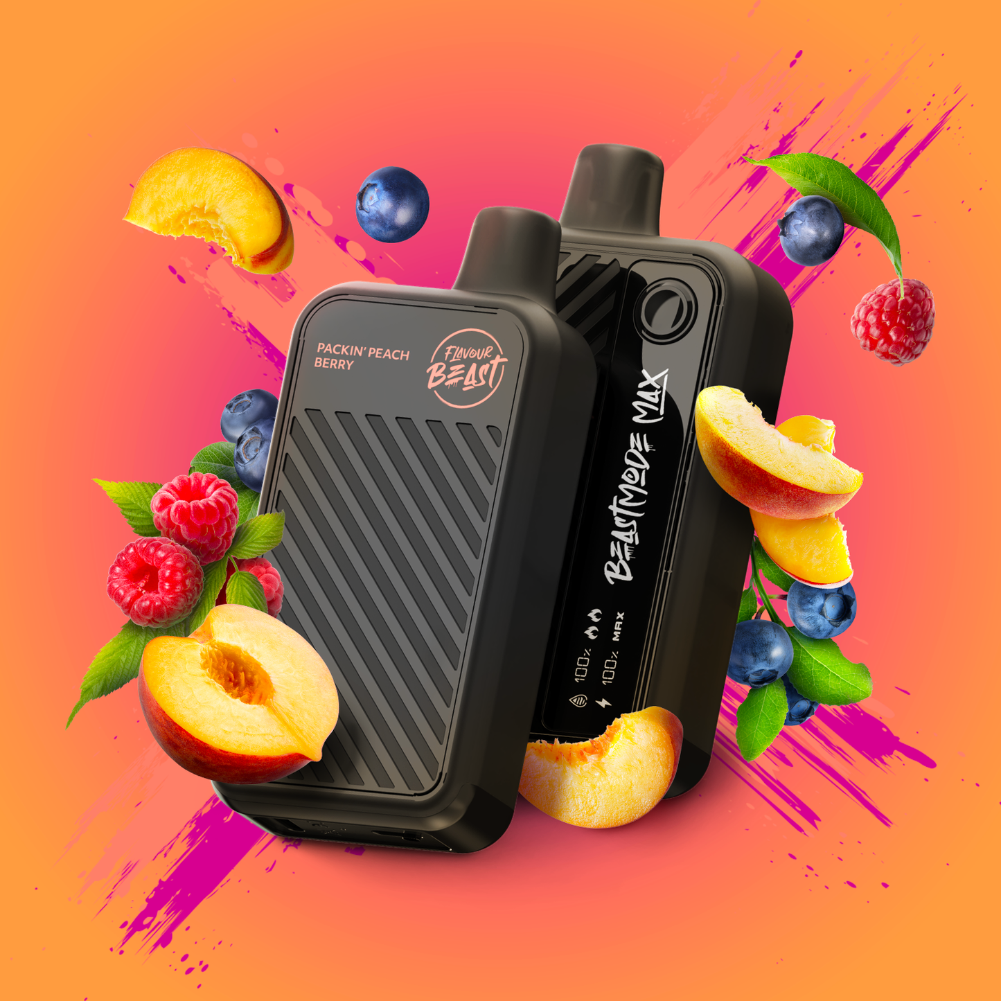 Flavour Beast Beast Mode Max 18K - Packin' Peach Berry Disposable Vape