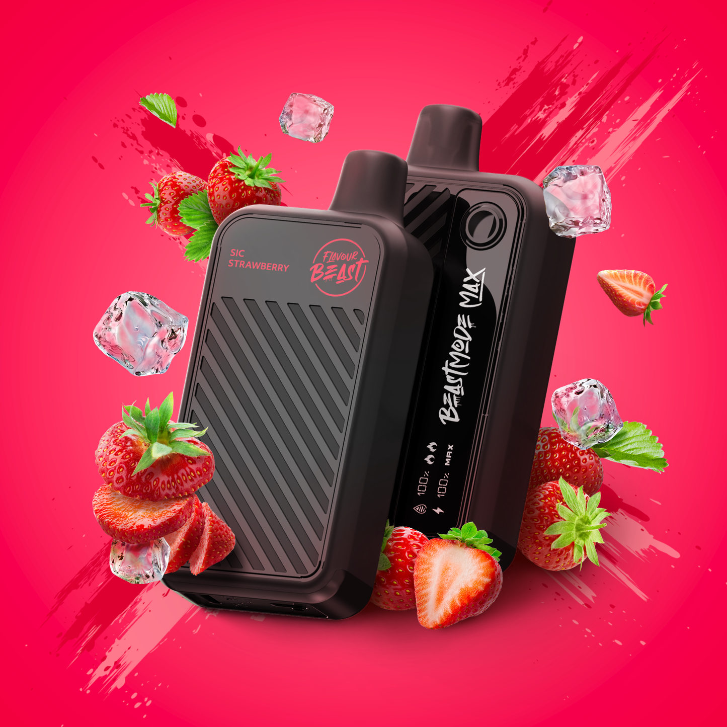 Flavour Beast Beast Mode Max 18K - Sic Strawberry Iced Disposable Vape (Ontario)