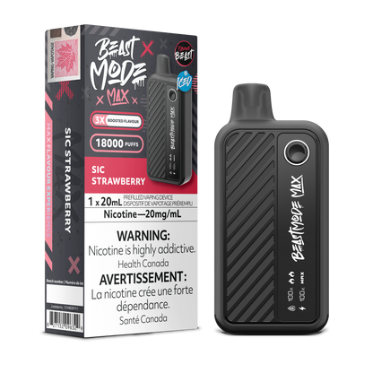 Flavour Beast Beast Mode Max 18K - Sic Strawberry Iced Disposable Vape (Ontario)