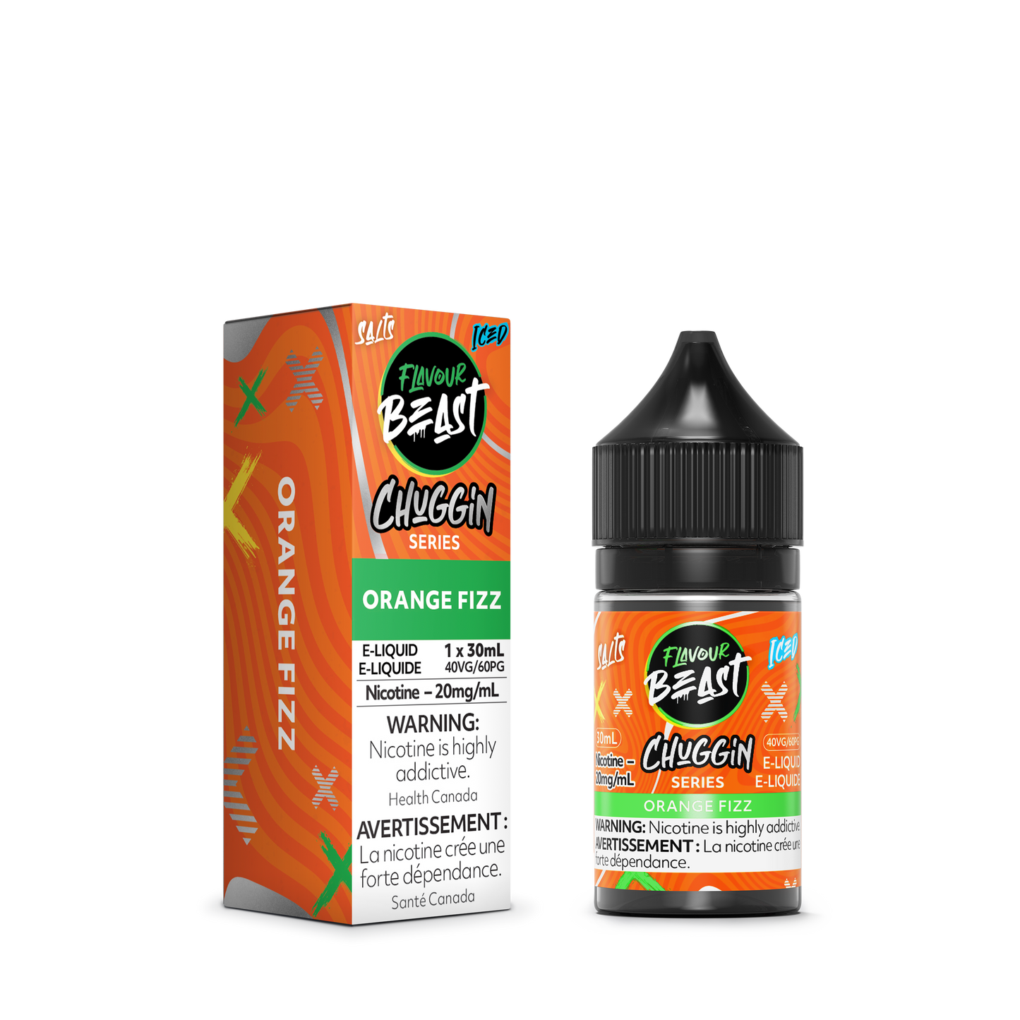 Flavour Beast Salt - Chuggin Orange Fizz Ice Nic Salt E-Liquid