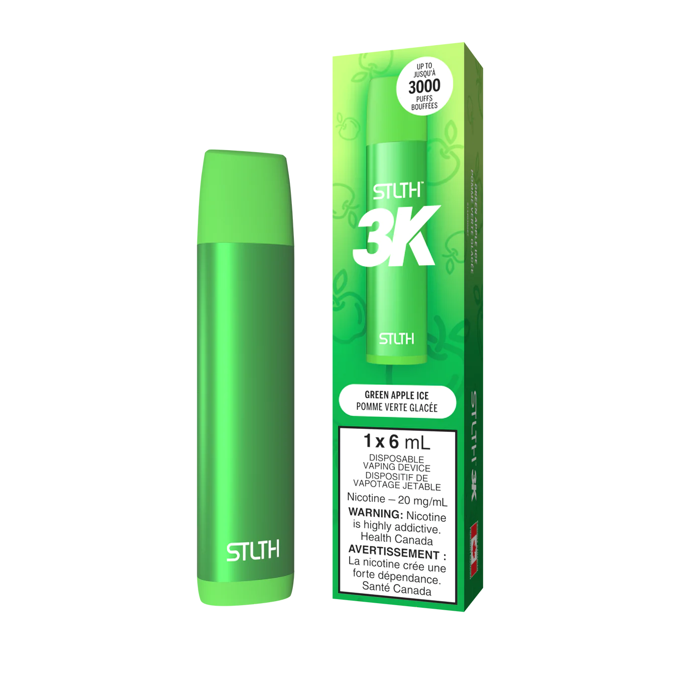 STLTH 3K - GREEN APPLE ICE