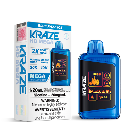 Kraze HD Mega 20K - Blue Razz Ice (Ontario)