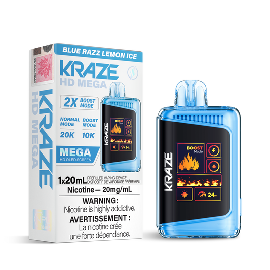 Kraze HD Mega 20K - Blue Razz Lemon Ice