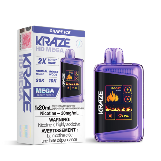 Kraze HD Mega 20K - Grape Ice