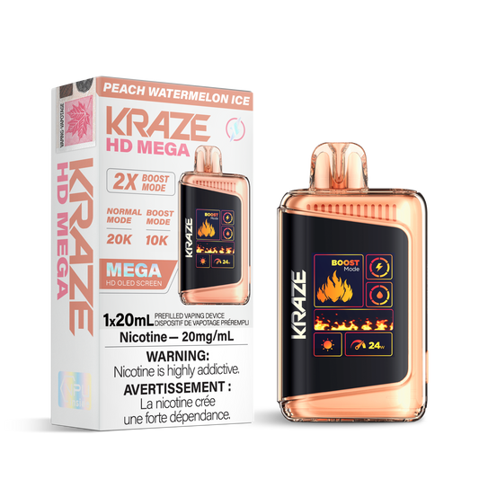 Kraze HD Mega 20K - Peach Watermelon Ice