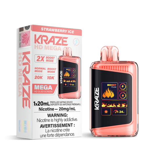 Kraze HD Mega 20K - Strawberry Ice( Ontario)