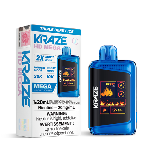 Kraze HD Mega 20K - Triple Berry Ice