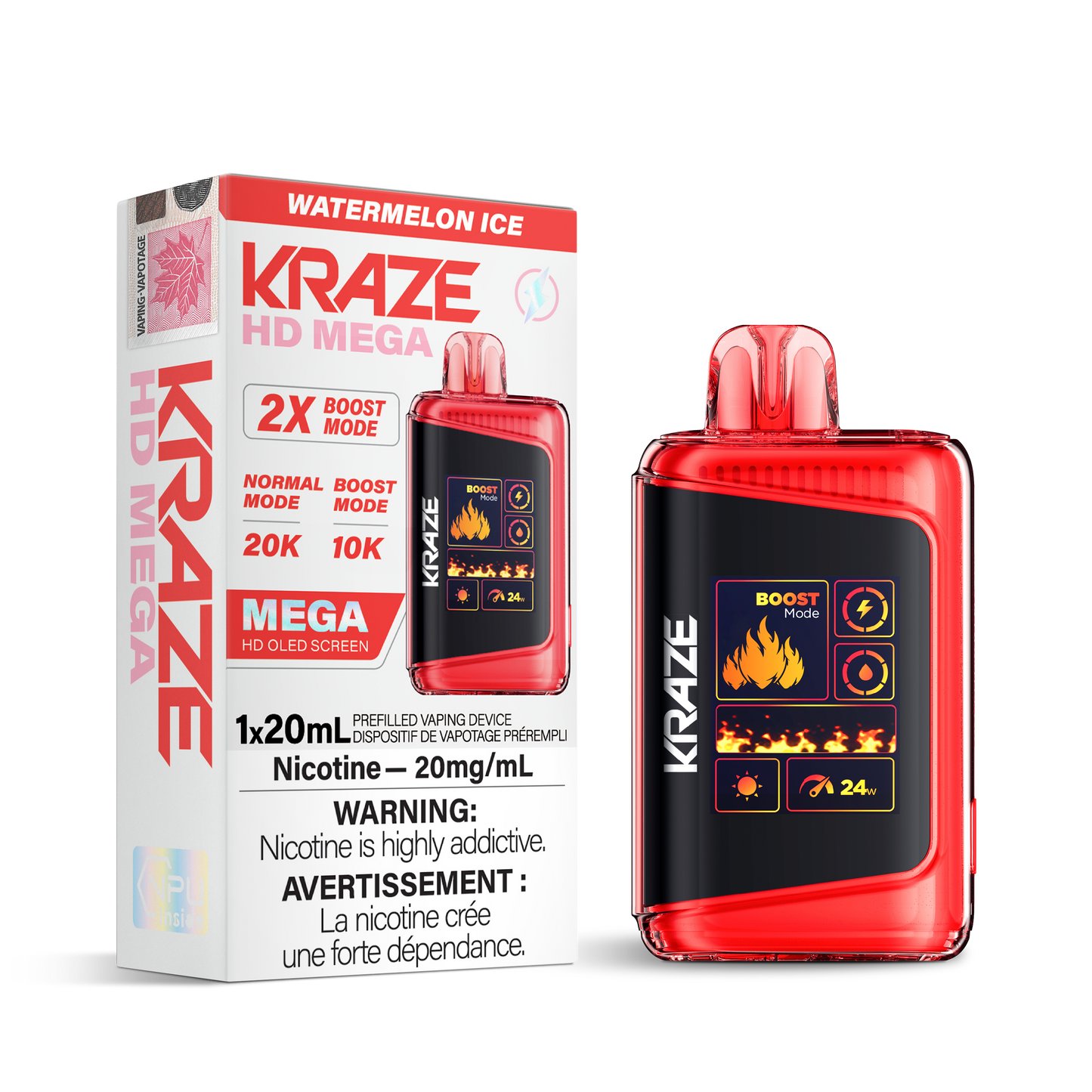 Kraze HD Mega 20K - Watermelon Ice (Ontario)