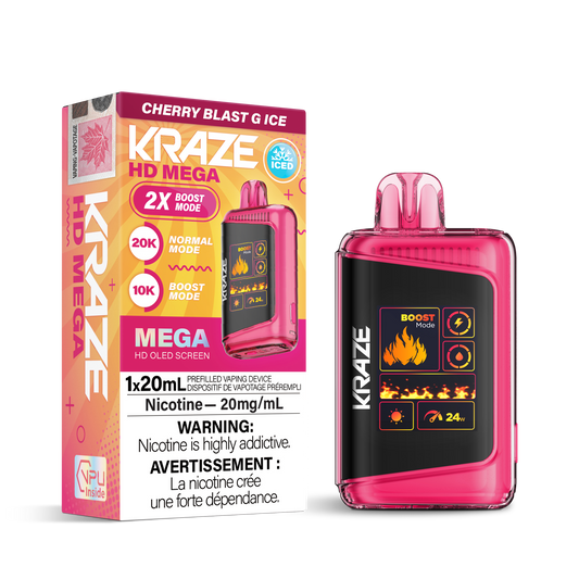 Kraze HD Mega 20K -Cherry Blast Ice