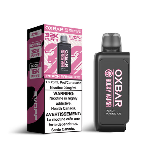 OXBAR X Rocky Vapor SVOPP 32k puffs Pod - Peach Mango Ice