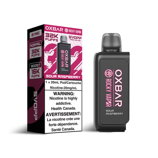 OXBAR X Rocky Vapor SVOPP 32k puffs Pod - Sour Raspberry